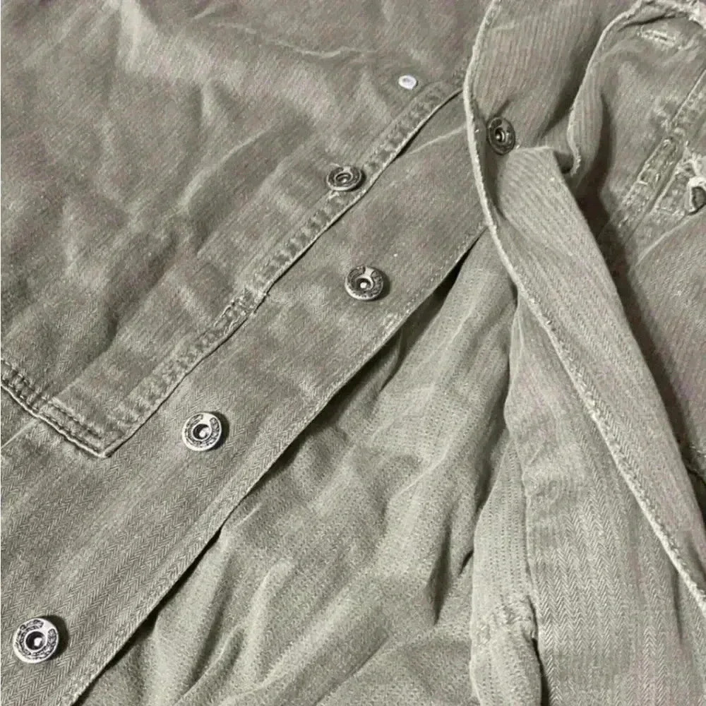 Free People Military Beaded Shirt Jacket Button Up Collard NWT Size Small - Picture 6 of 8